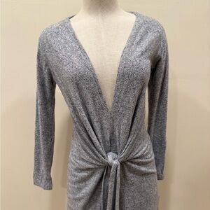 Free People Gray Long Sleeve Dress